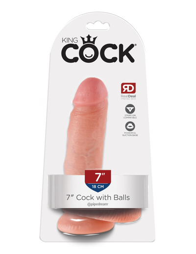 King Cock 7" Cock with Balls - Pikante Tienda Erotica