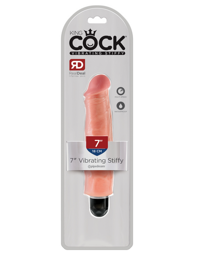 King Cock 7" Vibrating Stiffy - Pikante Tienda Erotica