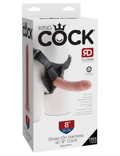 King Cock Strap-on Harness w/ 8" Cock - Pikante Tienda Erotica