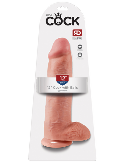 King Cock 12" Cock with Balls - Pikante Tienda Erotica