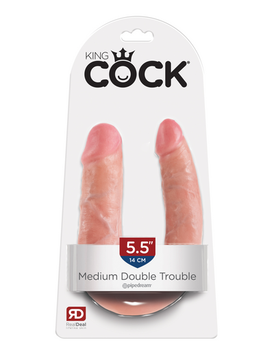 King Cock U-Shaped Medium Double Trouble - Pikante Tienda Erotica