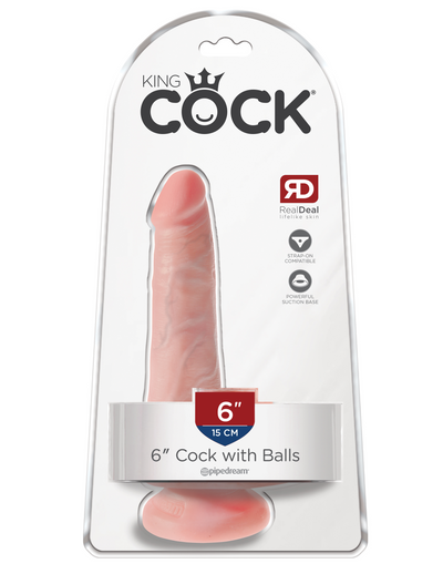 King Cock 6" Cock with Balls - Pikante Tienda Erotica