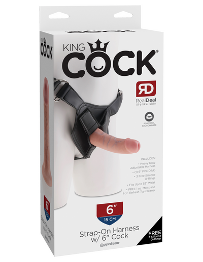 King Cock Strap-on Harness w/ 6" Cock - Pikante Tienda Erotica
