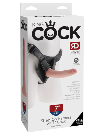 King Cock Strap-on Harness w/ 7" Cock - Pikante Tienda Erotica